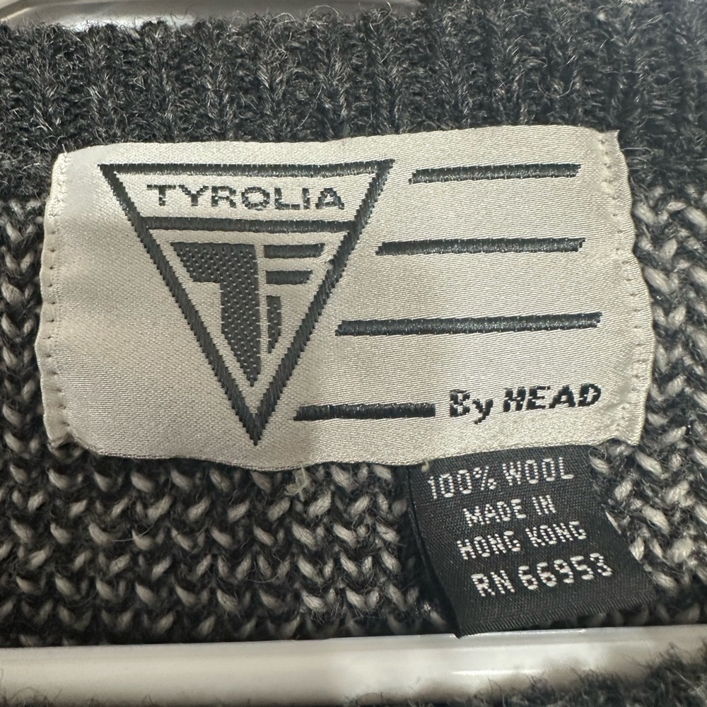 Tyrolia by Head Wool Ski Men’s Sweater L Classic Alpine Thick Pullover Vintage - Picture 4 of 7